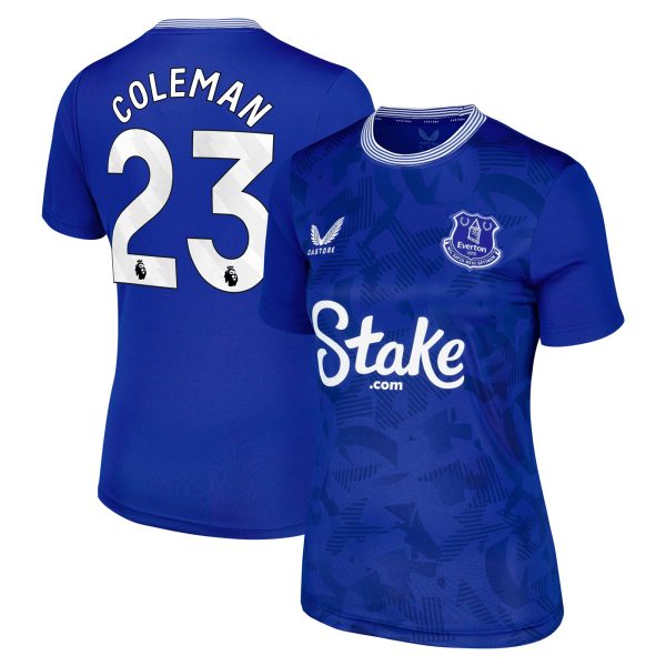everton castore home replica shirt 2024-25 – womens with coleman 23 printing Collection | Everton FC Jerseys & Footwear