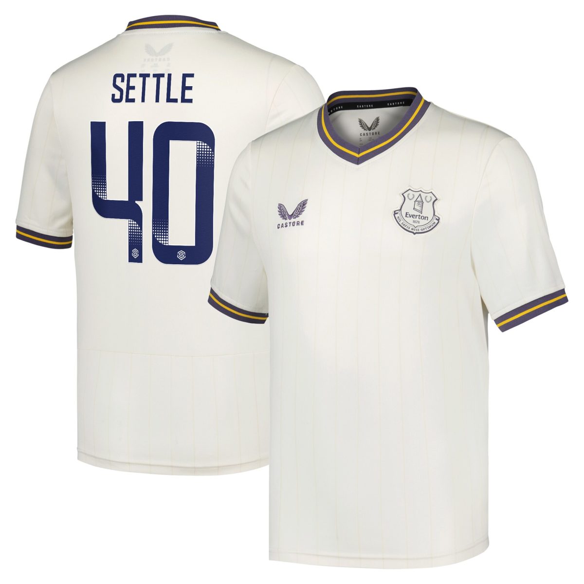 everton wsl castore third shirt 2024-25 – kids with settle 40 printing Collection | Everton FC Jerseys & Footwear